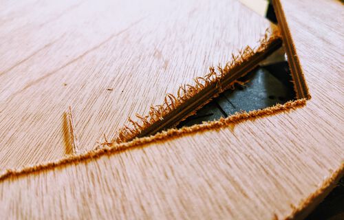 The wood “fuzz” left along the edges after the milling