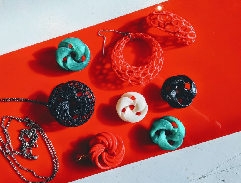 A tiny jewelry collection during 3D Printing week