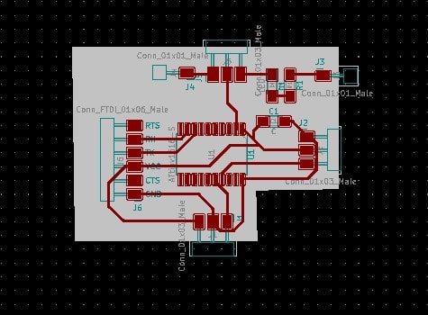 Circuit layout in kicad