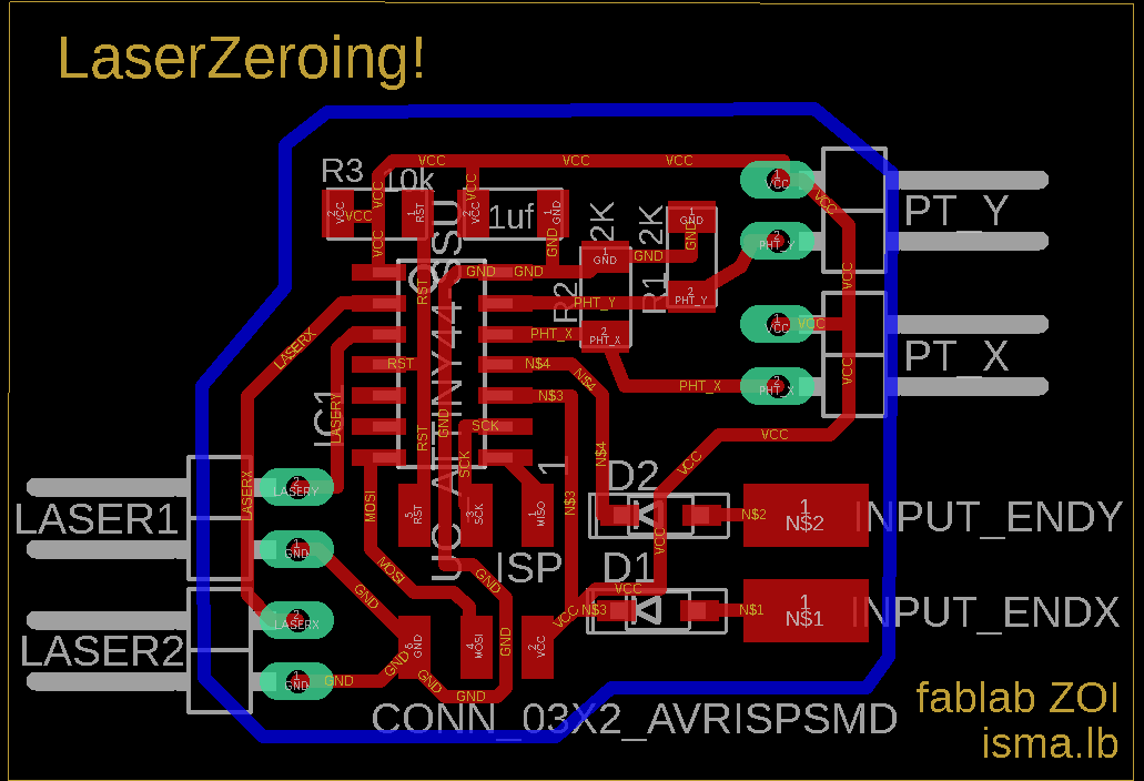 Screenshot of the finished schematic on Eagle