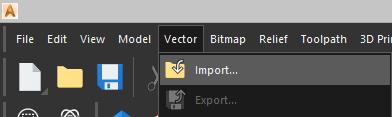 How to import a vector into artcam