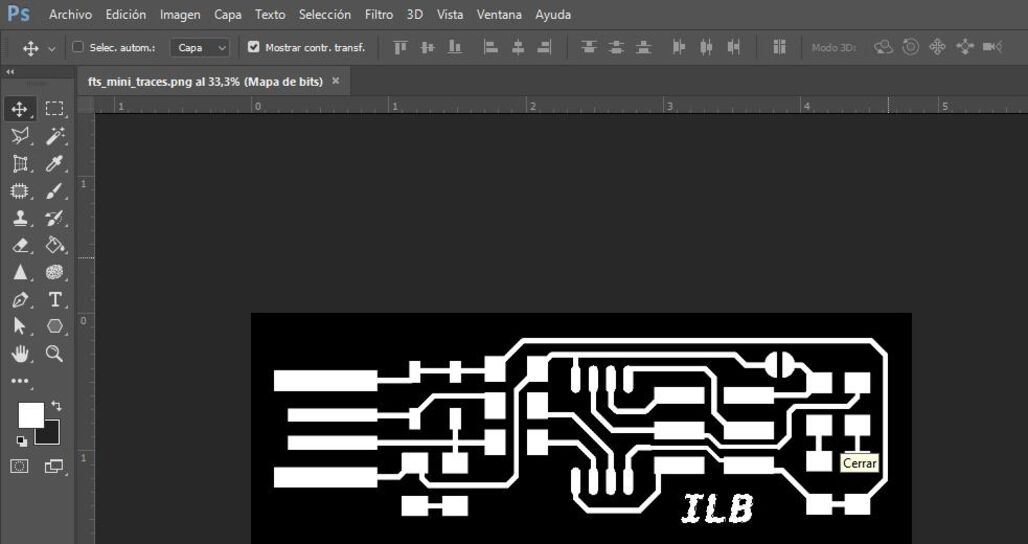 Adding my initials to the FabTinyISP png file