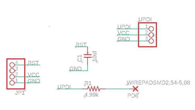 UPDI-adapter schematics