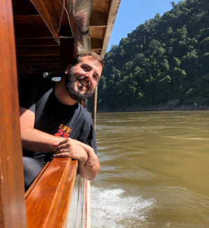 This is me, on a boat