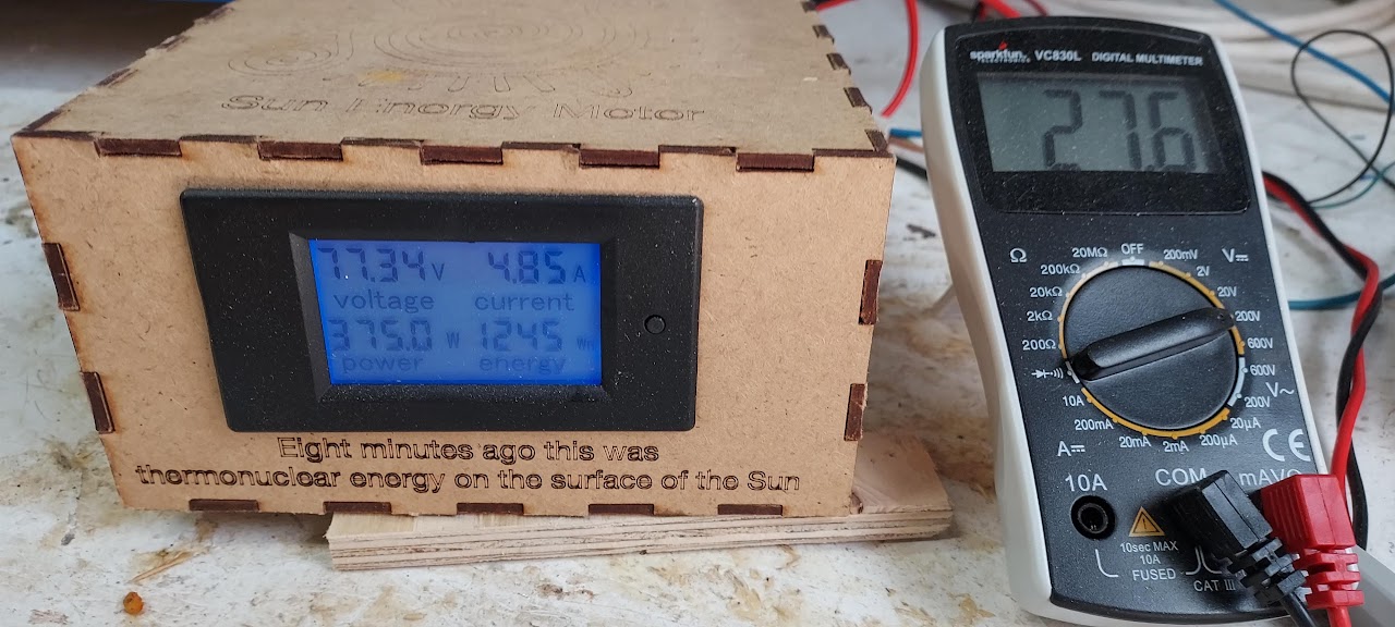solar electric meter front
