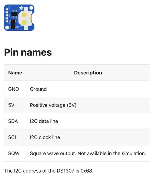 EP-DS1307RTCPins