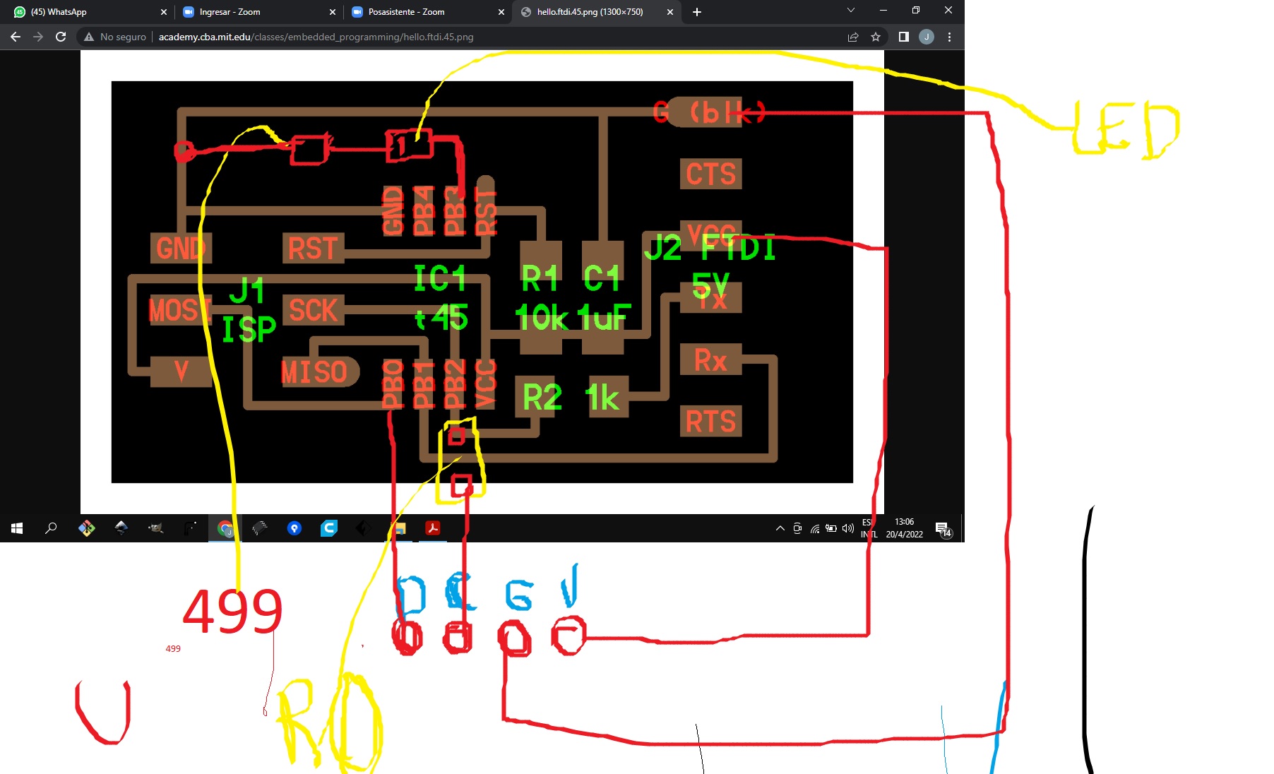 Manual squematic of the circuit