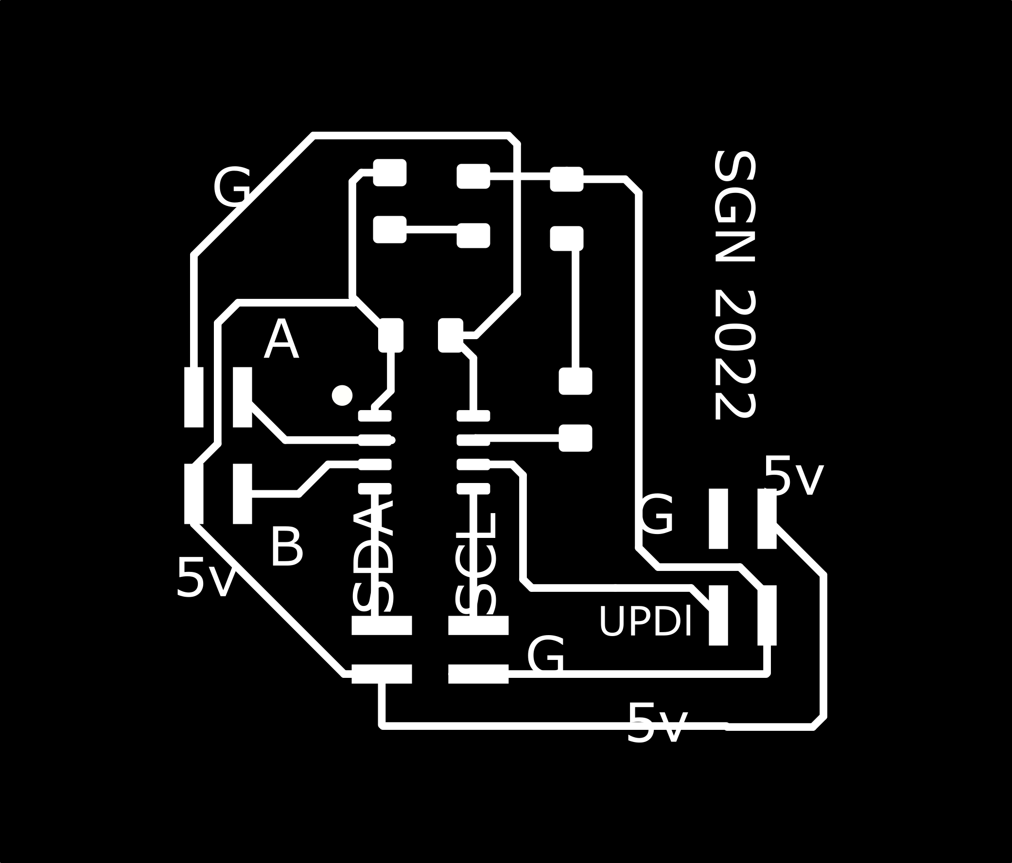 kicad pcb letters traces PNG