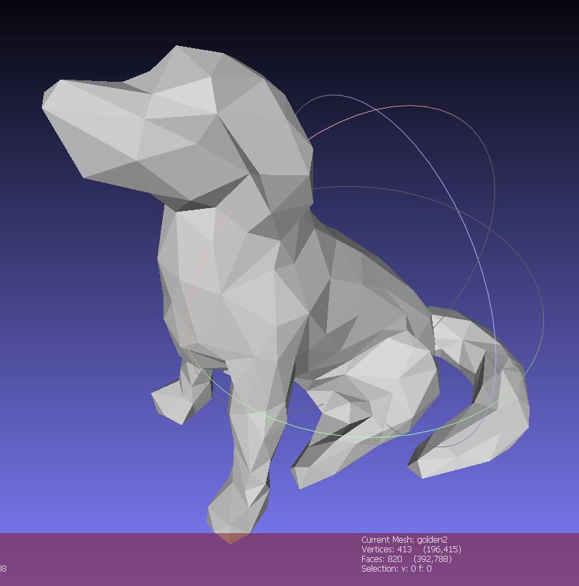 low poly golden