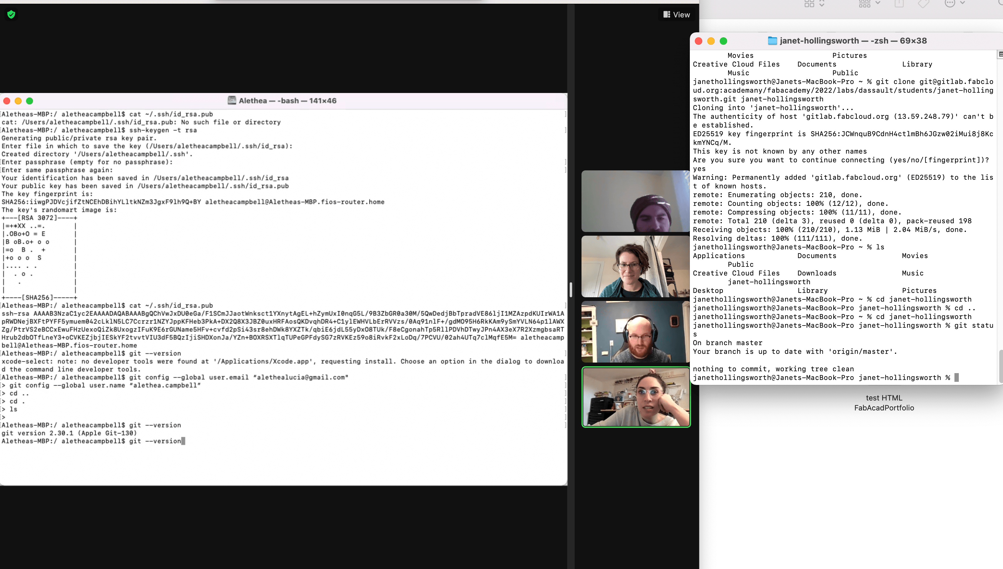 screenshot of coding with cohort virtually