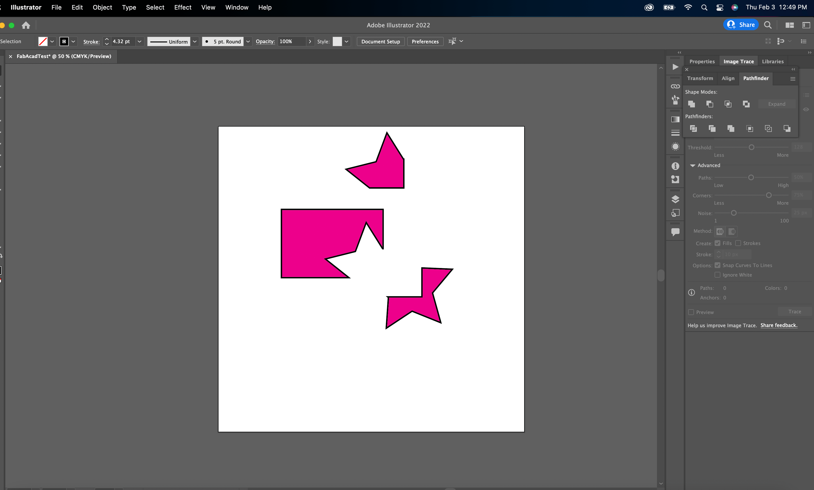 screenshot of adobe illustrator shapes