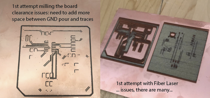 milling and laser etching the board issues