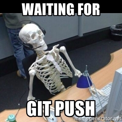 git waiting skeleton meme