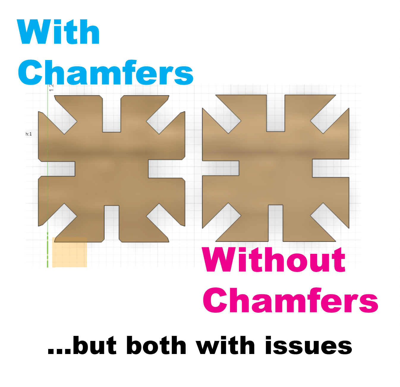 notch blocks with and without chamfers