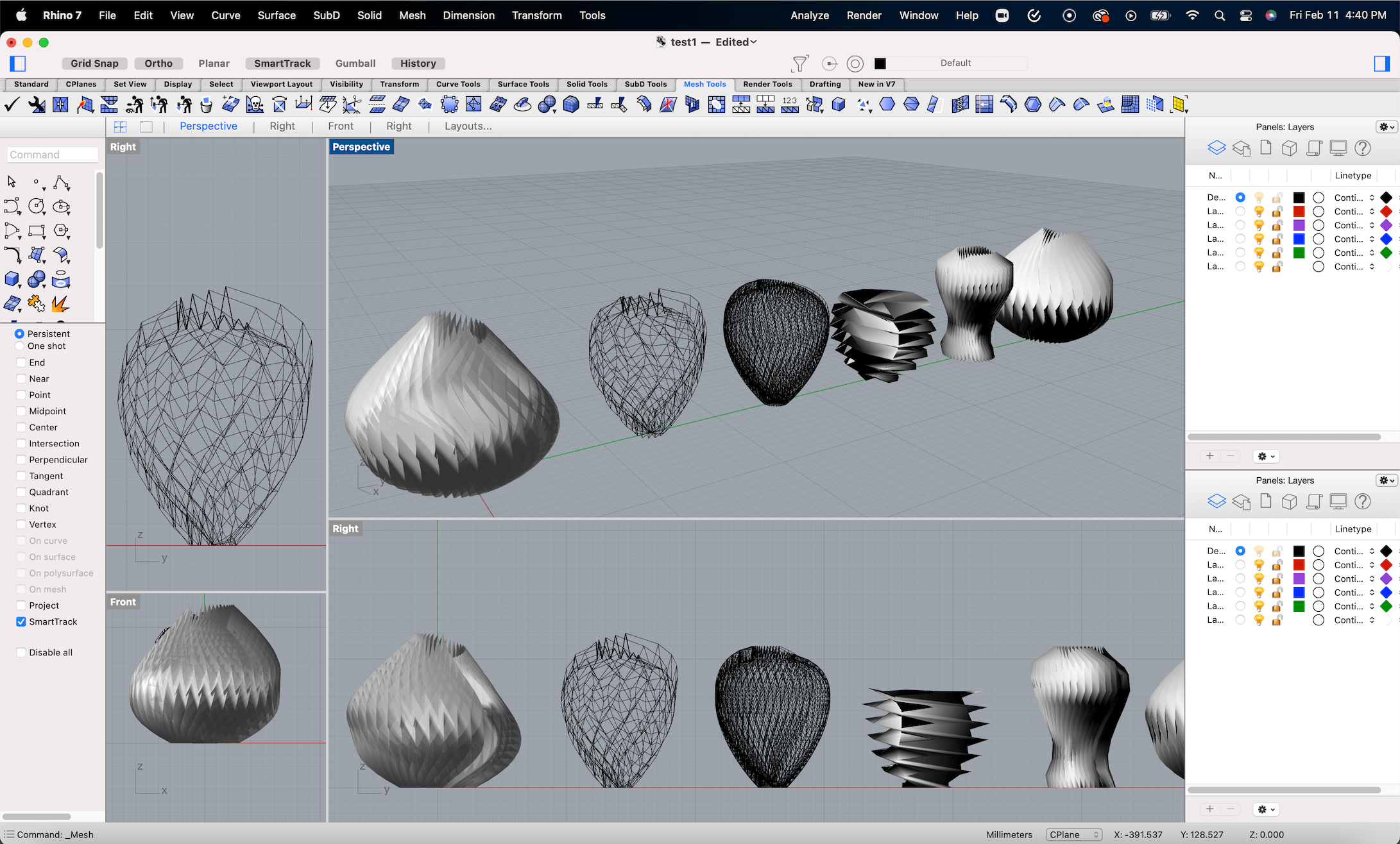 rhino design program of vases screenshot