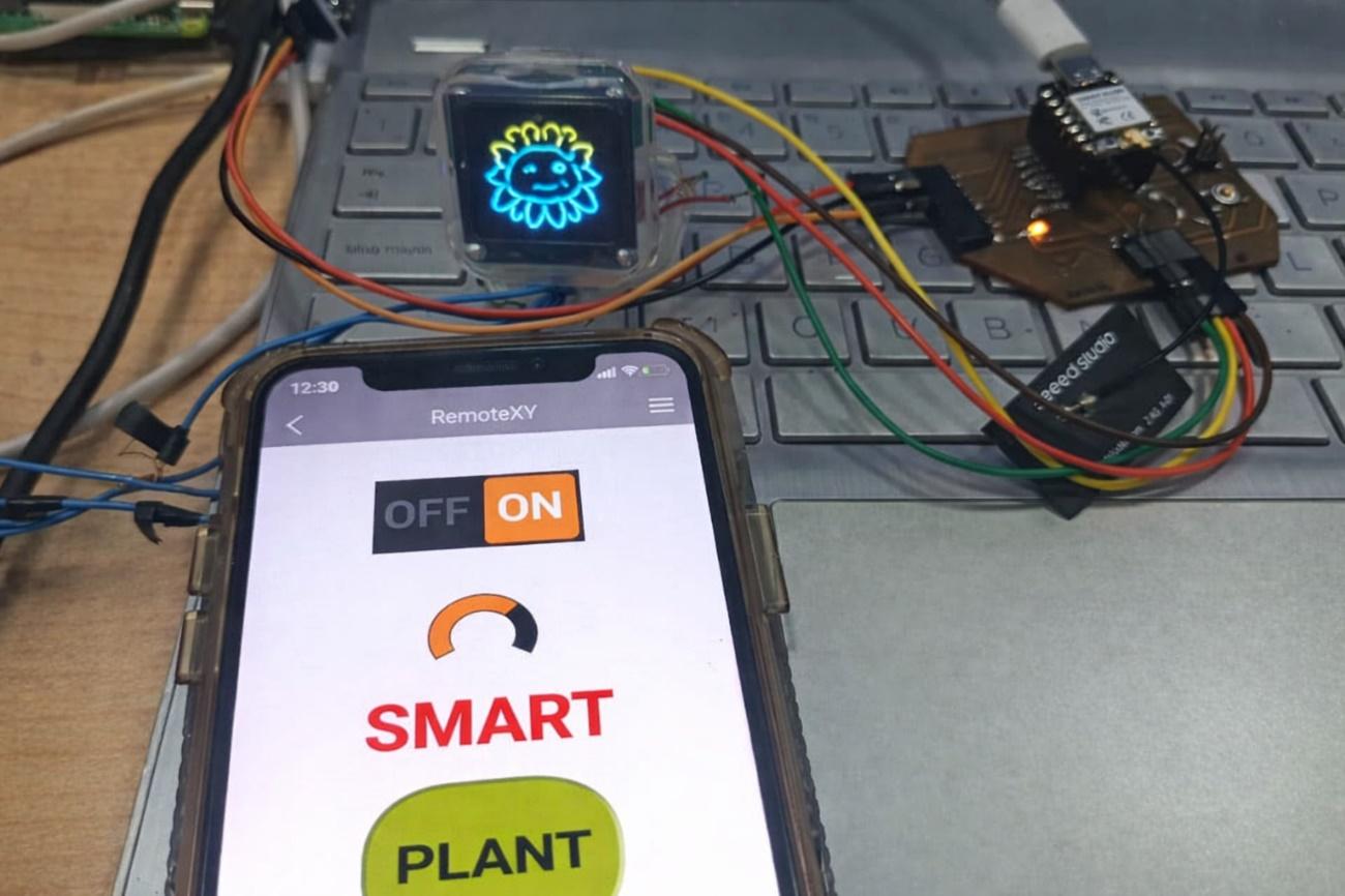 Cellular interface with OLED flower
