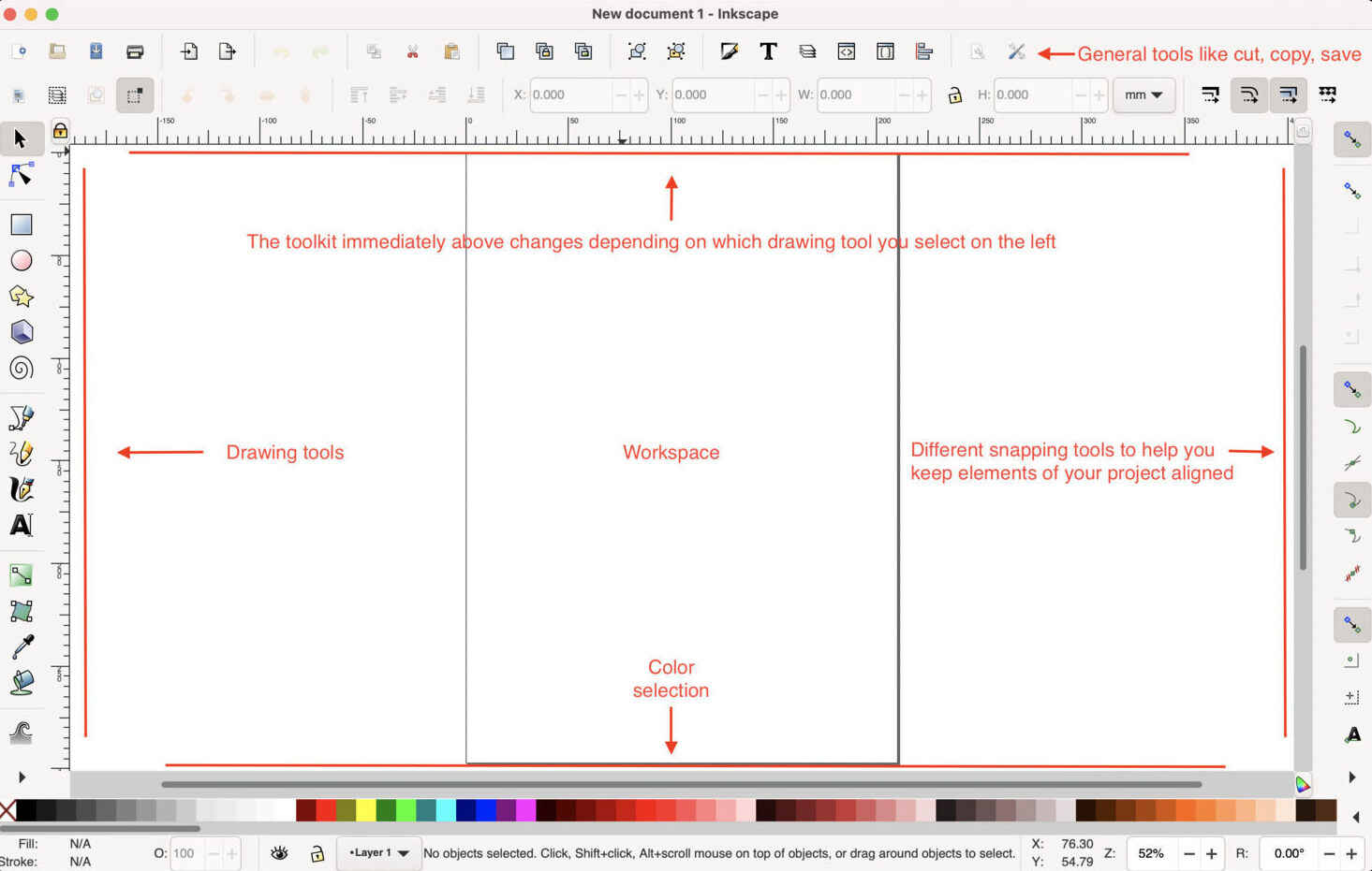 Inkscape workspace image