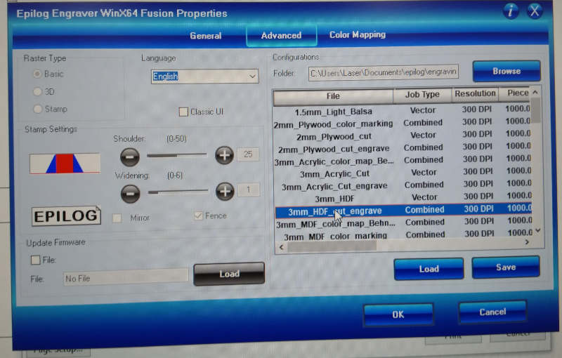 Advance Settings in the printer driver
