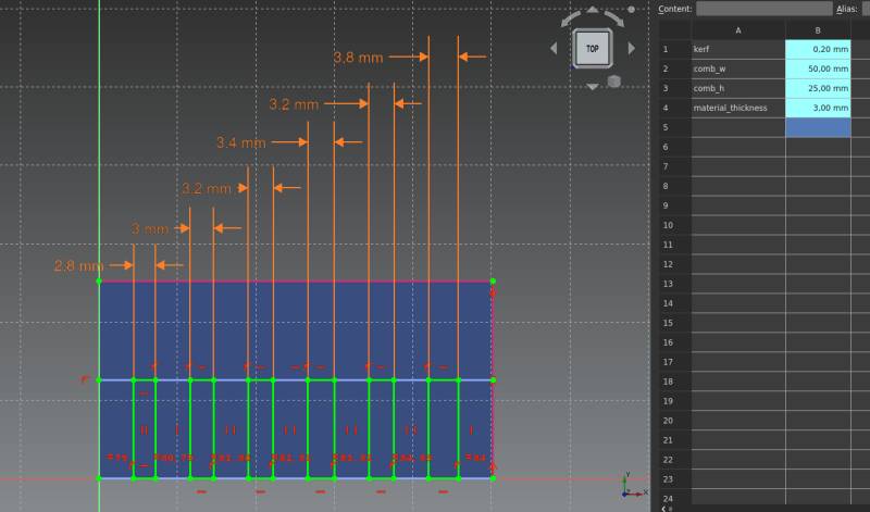 parametric comb