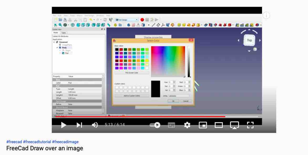 FreeCad Drawing over