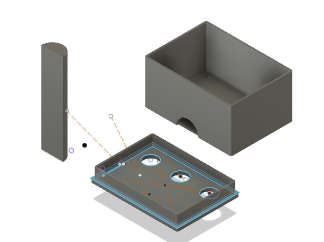 Fusion design of the LCD box, lid and wire cover