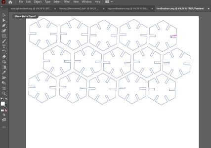 Hexagon pieces in Adobe Illustrator