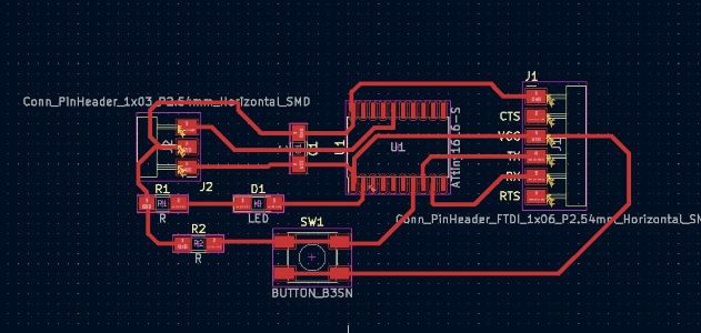 final PCB layout in KiCad