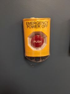 Image of kill switch on the wall in the room