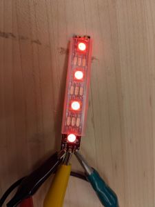 Setup from tutorial to get 4 neopixels to work