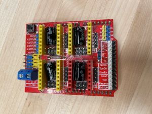 The CNC shield to use with the Arduino Uno