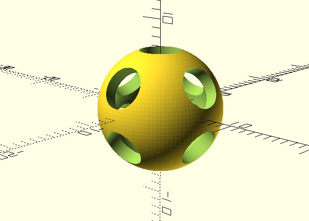 An object I made with OpenSCAD that is inspired by above object