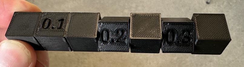 Calibration test 3d printed