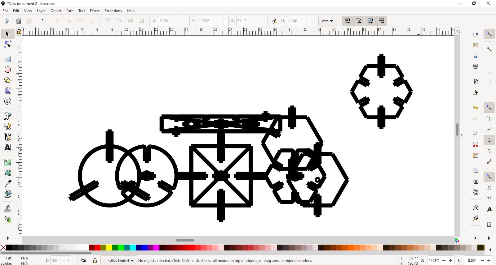 Construction kit dxf in Inkscape