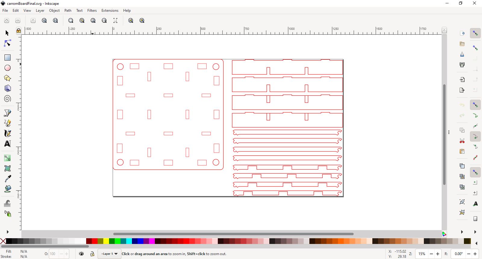 Carrom border inkscape