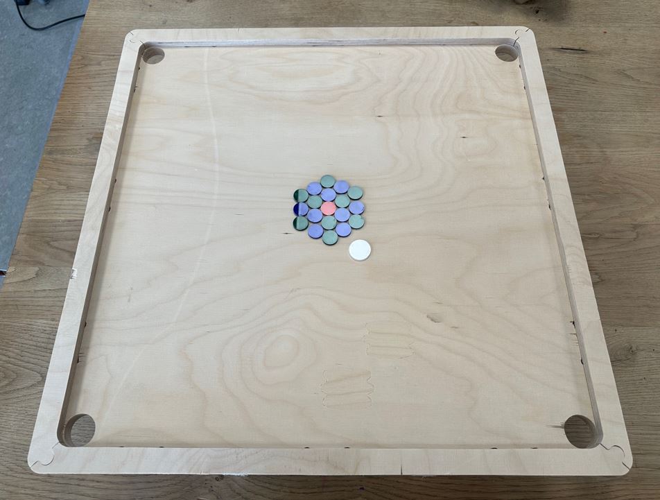 Carrom board assembled
