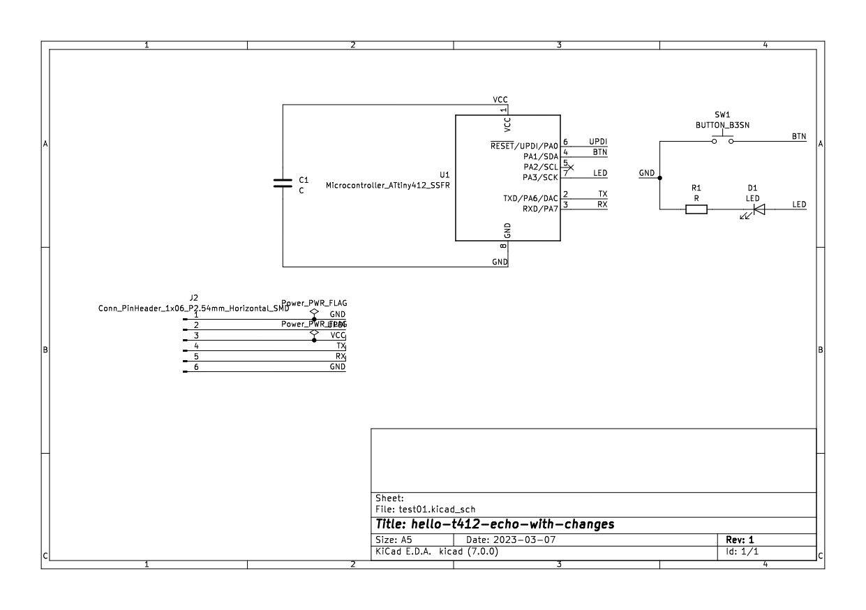 KiCAD schematic sheet