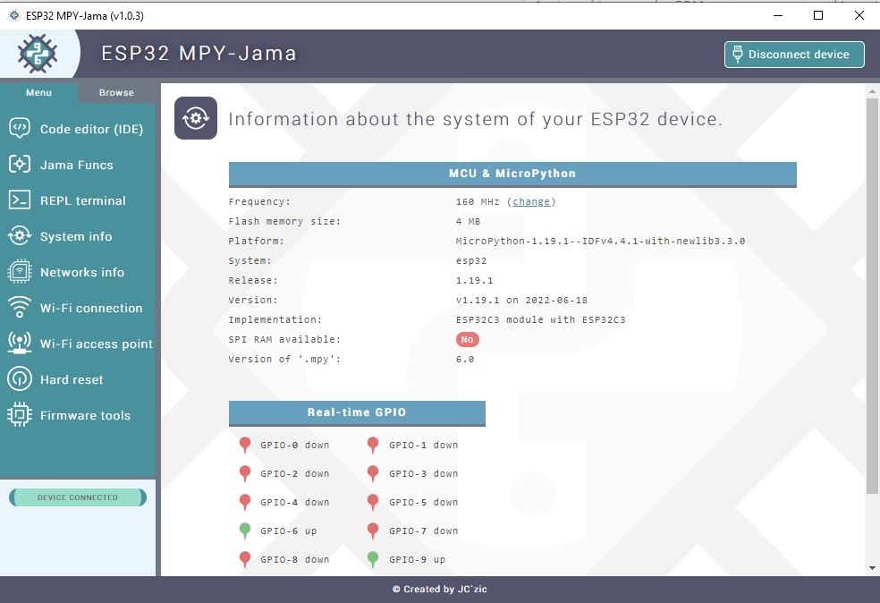 ESP MPY-JAMA Board info