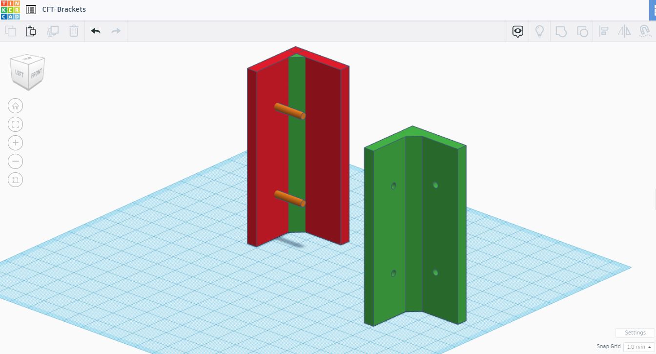 CFT 90 degree bracket Tinkercad