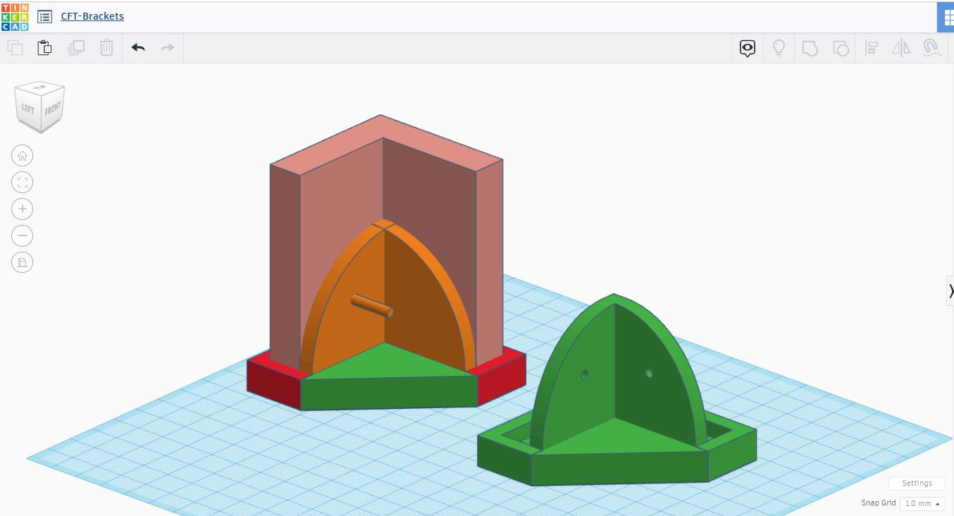 CFT corner bracket Tinkercad