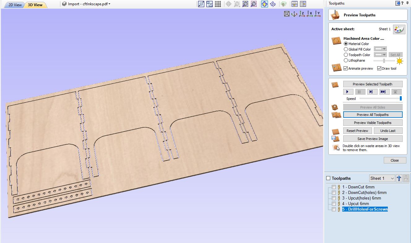 CFT VCarve toolpaths