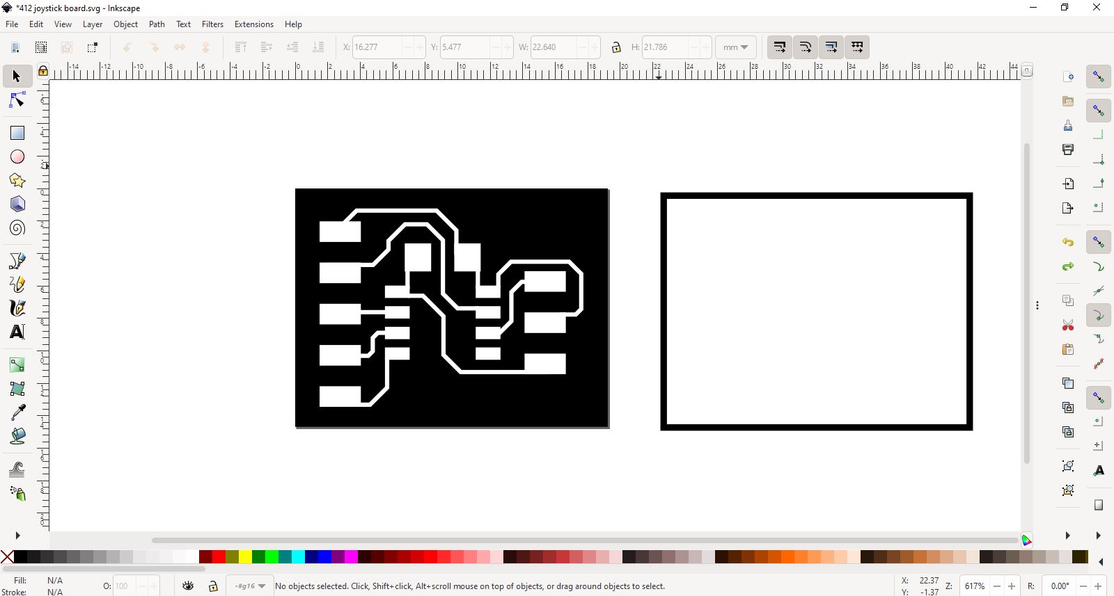 412 Joystick footprints in Inkscape
