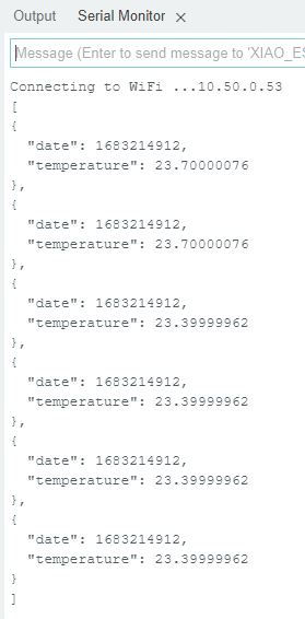 Output from code