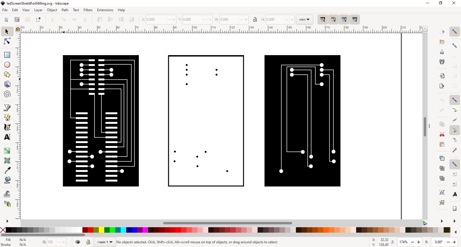 LED Matrix shield Inkscape