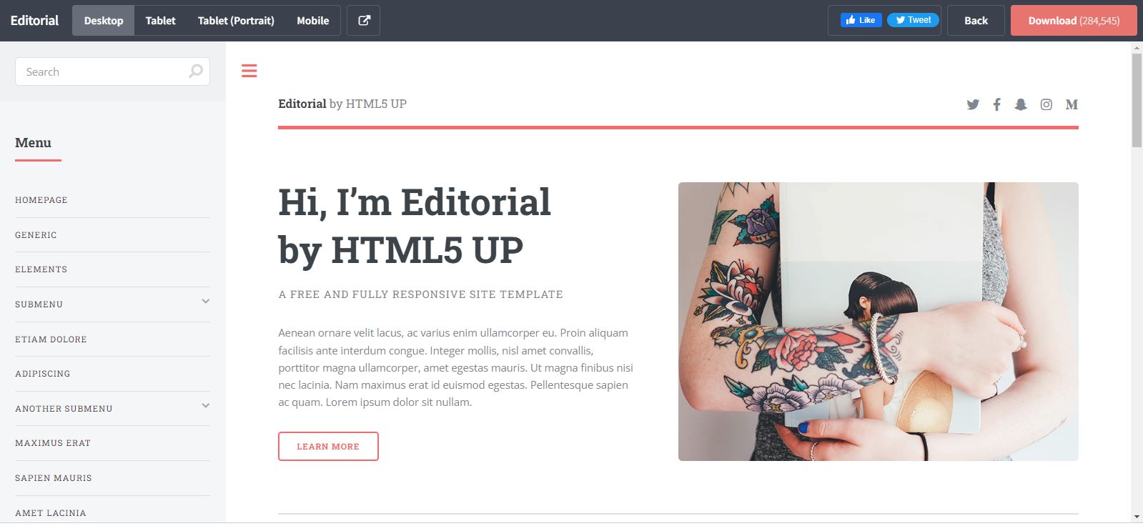 Website HTML Template
