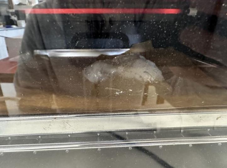 Melted plastic