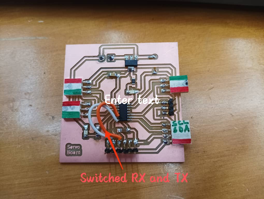 solderd servo board