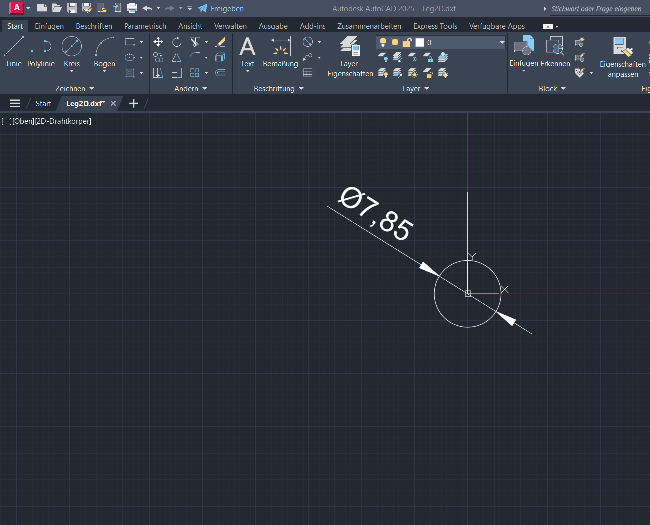 Drawing Initial Circle