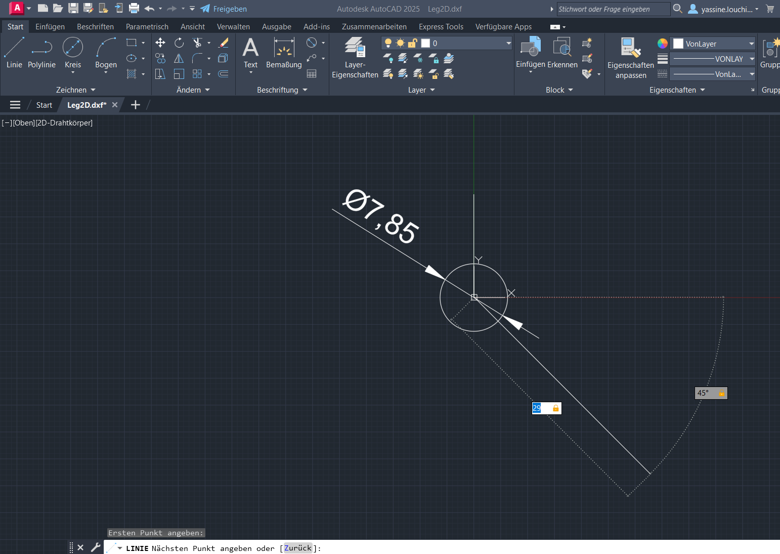 Creating Angled Line