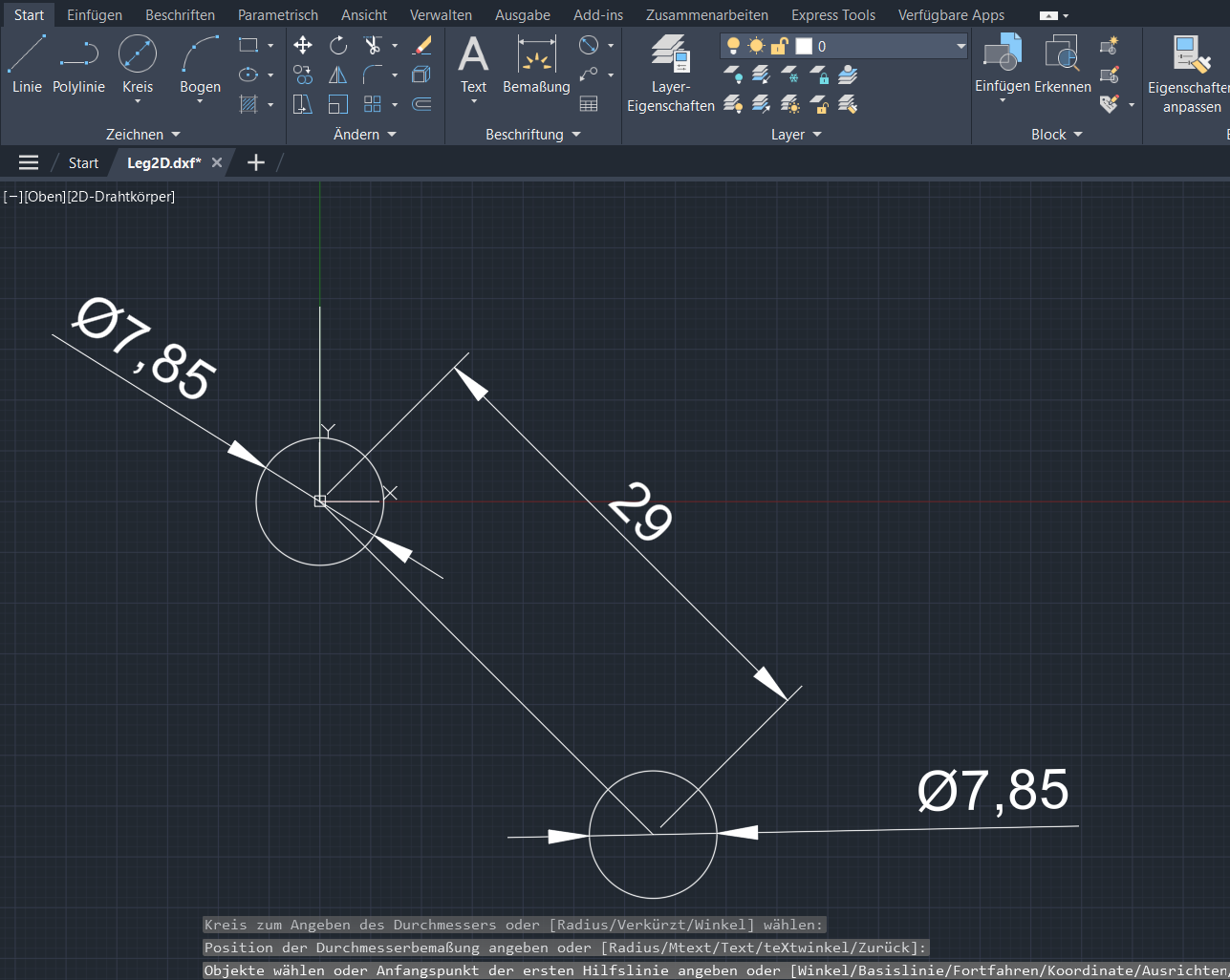 Drawing Second Circle