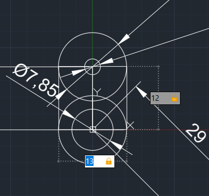 Connecting Top and Middle Circles